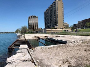 This City of Sarnia photo shows the end of Ferry Dock Hill in Sarnia after a building there was demolished around May 22. Development ideas for the land parcel are being considered by the city. File photo/Postmedia Network