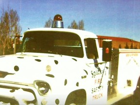 On July 7, Strathcona County council sold a 1955 Chevrolet 1964 water tanker truck, also known as Sparky, to the local firefighters and paramedics union association for $1 so the group can restore it to be used in parades, community events and ceremonial funerals. Photo Supplied