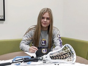 Sherwood Park's Emma Jobs signed with NCAA California Lutheran University (CalLu) in Thousand Oaks to play field lacrosse and to study business administration. 
Photo Supplied