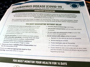 The lazy fact sheet I received after returning to Canada June 29. It is a perfect representation of the lazy provincial and federal response to the disease.