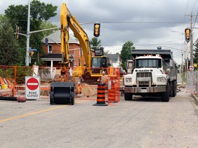 The intersection at Chippewa and Cassells streets is expected to remain closed to traffic until the end of August.
PJ Wilson/The Nugget