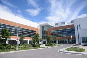 The Alberta government has competed construction of the Grande Prairie Regional Hospital in Grande Prairie, Alta.