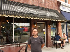 The Stubby Goat owner, Jason Debuck, outside his restaurant the day before Stage 3 of Ontario's reopening plan begins. Jake Romphf