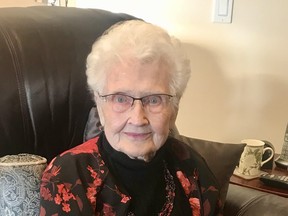 Fort Saskatchewan resident Winnie McLachlan will celebrate her 98th birthday on July 28, 2020. Photo Supplied.