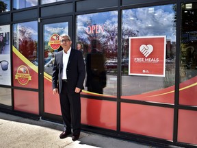 Noor Qurbanzadeh, the owner of the newly opened Top Donair in Beaumont, has been providing free meals to those most financially impacted by COVID-19.
(Emily Jansen_