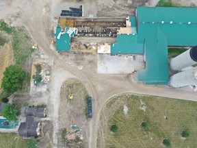 Western University's Northern Tornado Project posted this photo on Twitter of damage from a tornado confirmed to have hit a farm near Arkona Sunday.