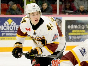 Timmins Rock forward Tyler Schwindt will be back in the maroon, gold and white for the 2020-21 NOJHL campaign. The New Hamburg native proved to be an effective penalty killer last season and also put up 15 goals — including five on the power play — and 30 points. THOMAS PERRY/THE DAILY PRESS/POSTMEDIA NETWORK