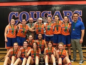 The Sherwood Heights senior girls basketball team had an incredible season, going undefeated during league play and being crowned league champions. Photo Supplied