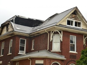 A fire at 18 Brunswick Street Saturday authorities have deemed suspicious has displaced residents and caused over $1 million in damage. 
(Galen Simmons/Stratford Beacon Herald)