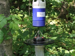 Southwestern public health uses mosquito traps like the one pictured to monitor for West Nile Virus throughout Oxford County, Elgin County and the City of St. Thomas. (Southwestern public health)