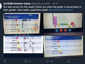 Algonquin and Lakeshore Catholic Schoo Board set up a twitter account just for summer school to share the students successes. Screen capture