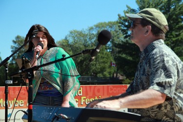 Missy Jacobson performs alongside Wayne Kelso at the 12th 'Modified Maybe Annual' Coney Island Music Festival on Sunday, July 26.