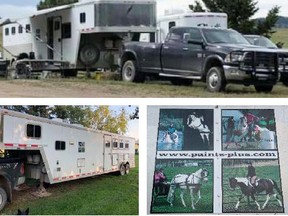 Strathcona County RCMP requires the public's help in identifying a female believed to be involved in the theft of a stolen truck and horse trailer. Photo Supplied