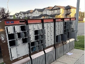 Fort RCMP are looking for suspects who broke into seven community mailboxes in Fort Saskatchewan's Forest Ridge area during the morning of Sunday, July 26. Photo via Facebook