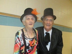 Ross Errington (R) and his wife, Elaine, of Lucknow, are celebrating his 36 years of teaching and now 36 years retired. Errington fondly remembers his days teaching in one room school-houses and at Brookside Public School, but is enjoying his retirement with many hobbies, including spending almost 50 years square-dancing at his former school. Hannah MacLeod/Lucknow Sentinel