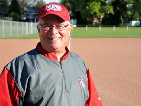 Maple City Slo-Pitch League president Bob Weedon was inducted into the Chatham Sports Hall of Fame in 2012. Photo taken Tuesday, Sept. 11, 2012, at Turner Park in Chatham, Ont.
MARK MALONE/ THE CHATHAM DAILY NEWS/ QMI AGENCY