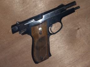 The firearm seized by RCMP officers during a property search on June 22. Supplied image/Wood Buffalo RCMP