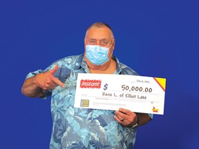 Photo supplied
Elliot Lake's Rene Lalande won $50,000 with the INSTANT SONIC MULTIPLIER