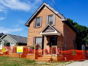 Fire scene at 848 8th Ave. E. in Owen Sound on Thursday. A $10,000 Gofundme campaign has been started to help homeowners Barbara and Andy McCaffrey repair damage to the rear of their home. (Scott Dunn/The Sun Times/Postmedia Network)