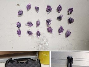 A photo supplied by RCMP of the seized items.