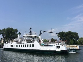 People are being encouraged to leave their vehicle at home and walk or cycle Wolfe Island to reduce congestion on the ferry. (Elliot Ferguson/The Whig-Standard)