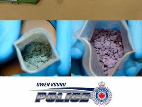 Fentanyl arrest photograph distributed by Owen Sound Police Service.
