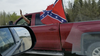 This truck with a Confederate flag was spotted in late May along Highway 21. Photo Supplied