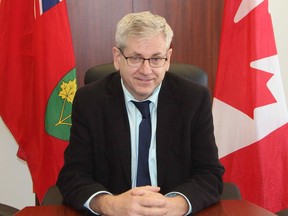 MP Charlie Angus (NDP – Timmins-James Bay), seen here in this file photo at the start of a press conference at his Timmins office in December, is also the NDP's ethics critic. RON GRECH/The Daily Press