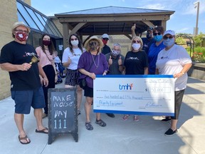 A large group gathered at Trenton Memorial Hospital Tuesday to celebrate Ruth Larsen's donation of $250,000 to Trenton Memorial Hospital Foundation. On hand for the presentation were (from left to right) Duncan Armstrong, Makayla Mior, Payton Gooodfellow, Sharri Thorley, Neil Hopkins, Leo Phillips, Laura Lee Bradie, Bob Mitts, Paula Mason and Wendy Warner.
VIRGINIA CLINTON