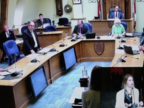 Dr. Alexa Caturay, Acting Medical Officer of Health at Hastings and Prince Edward Public Health (inset) was on hand at Monday's first in-person council meetng at city hall since March to update council on the excellent local response to the novel coronavirus pandemic.
TIM MEEKS