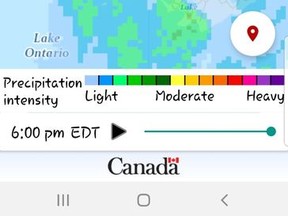 As shown in the Weather Canada app, rains over Hastings and Prince Edward this week have brought badly needed relief for farmers but with more heat and dry conditions on the way some growers are worried about worsening drought conditions. WEATHER CANADA