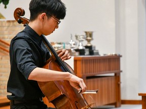 Daniel Lee, a sixteen-year-old cellist from Ancaster won four major awards, including the Blaha Memorial Silver Tray after competing in the 2020 Brant Music Festival.