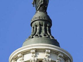 The statue of Freedom is seen on the U.S. Capitol in Washington, DC.