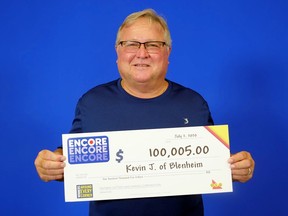 Blenheim resident Kevin Jack won $100,005 in the lottery on a Lotto 6/49 lotto ticket he purchased for the May 16 draw.