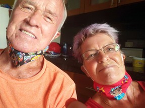 Theresa Yeoman, right, and her father, Keith Proctor, are trying to come home to Chatham, but they're stranded in Puerto Vallarta, Mexico, because of paperwork problems during the COVID-19 pandemic. (Contributed Photo)