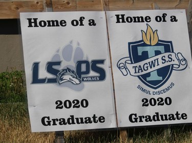 There are two graduates at this home, including one student who attended Longue Sault P.S.Photo on Monday, July 6, 2020, in Cornwall, Ont. Todd Hambleton/Cornwall Standard-Freeholder/Postmedia Network