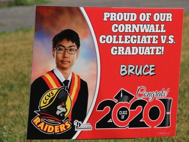 The sign in front of the home of a Golden Raider.Photo on Monday, July 6, 2020, in Cornwall, Ont. Todd Hambleton/Cornwall Standard-Freeholder/Postmedia Network