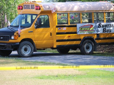 A sad sight - there's no need this season to put the shuttle bus for fans in drive. Photo on Sunday, July 12, 2020, in Cornwall, Ont. Todd Hambleton/Cornwall Standard-Freeholder/Postmedia Network