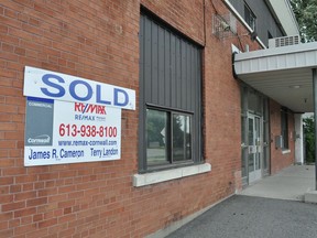 Now sporting a sold sign, an offer has been received for the former St. Matthew Catholic Secondary School on Malborough Street, according to a representative of the Catholic District School Board of Eastern Ontario. The deal could be sealed by August. Photo taken on Monday July 20, 2020 in Cornwall, Ont. Francis Racine/Cornwall Standard-Freeholder/Postmedia Network