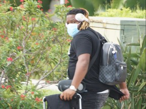 Vladimir Guerrero Jr. was packed up and ready to travel back to Toronto from Dunedin yesterday.