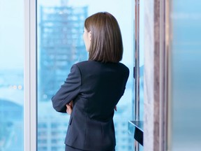 businesswoman ponder in the office