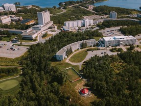 An aerial view of Laurentian University. Supplied