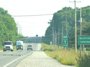 Highway 6 heading up the Bruce Peninsula.