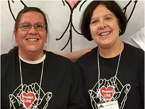 Melanie Chartier, left, and Nicole Gillard, the founders of Project Love, wrote in a Facebook post on Monday they decided to retire after four years of serving free meals to those in need twice a week from Mountjoy United Church. They said the organization will continue under the direction of the organization's committee. Supplied