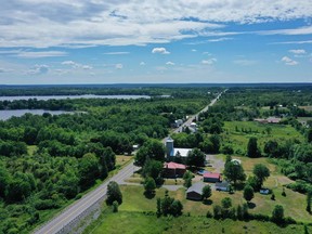 An aerial view of Erinsville and Beaver Lake in Stone Mills Township on June 26. (Don Joyce/Supplied Photo)