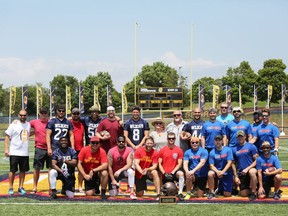 Family and friends of the late Corey Trudeau came together for a fundraising flag football tournament at Richardson Stadium on July 21, 2019. This year, an online poker tournament and silent auction will be held in its place due to COVID-19 concerns. (Meghan Balogh/The Whig-Standard)
