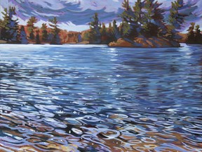 Barb Sohn--Mill Pond Sun, Acrylic on canvas. Image courtesy Ray Vos of Gallery Raymond
