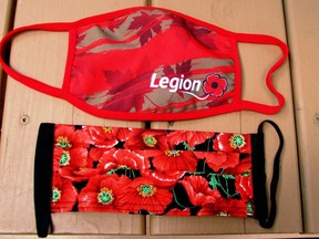 Branch 92 of the Royal Canadian Legion in Gananoque is raising money for the Poppy Fund by selling masks for protection during COVID-19. Some are manufactured for the Legion, others are made by volunteer members of the Ladies Auxiliary. All proceeds go to help support the work of the local Legion.  
Supplied by Bill Beswetherick