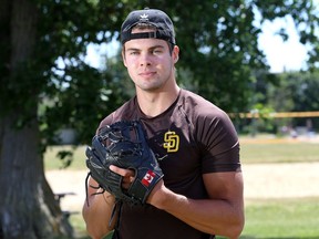 Matt Brash of Kingston is said to be the player to be named later in a Major League Baseball trade between the team that drafted him in 2019, the San Diego Padres, and his apparent new team, the Seattle Mariners. (Ian MacAlpine/The Whig-Standard)