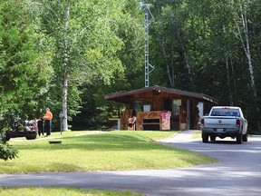 Photo by KEVIN McSHEFFREY/THE STANDARD
The entrance to Mississagi Park has a gate house, which has information about the park as well as some necessities and treats.